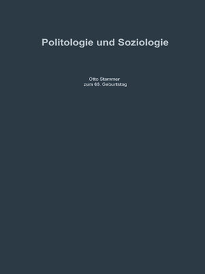cover image of Politologie und Soziologie